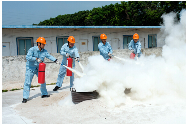 東興公司舉辦滅火及空氣呼吸器使用比賽